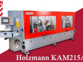 🔴 Prezentare Mașină de aplicat cant cu prefrezare și rotunjire colțuri – Holzmann KAM215ALL