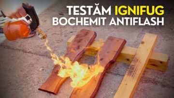 Testăm ignifugarea lemnului cu Bochemit Antiflash Ignifug