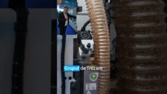 Mașina de aplicat cant KDT KE706B cu conveior de întoarcere a pieselor la Hub on Tour, BIFE-SIM 2025